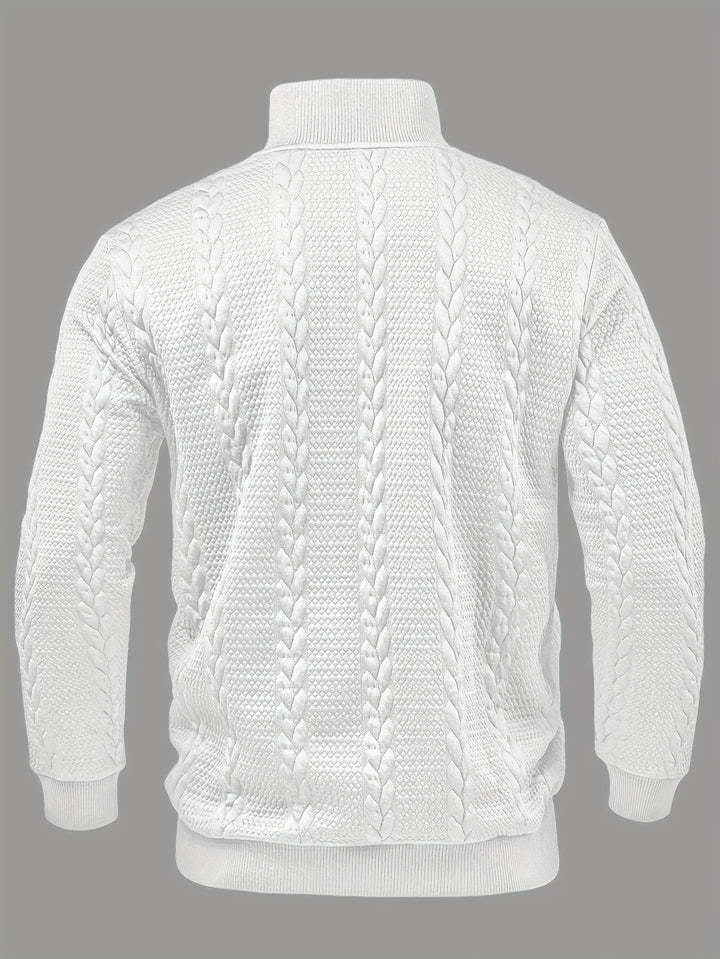 Callum | Textured Stand-Collar Henley