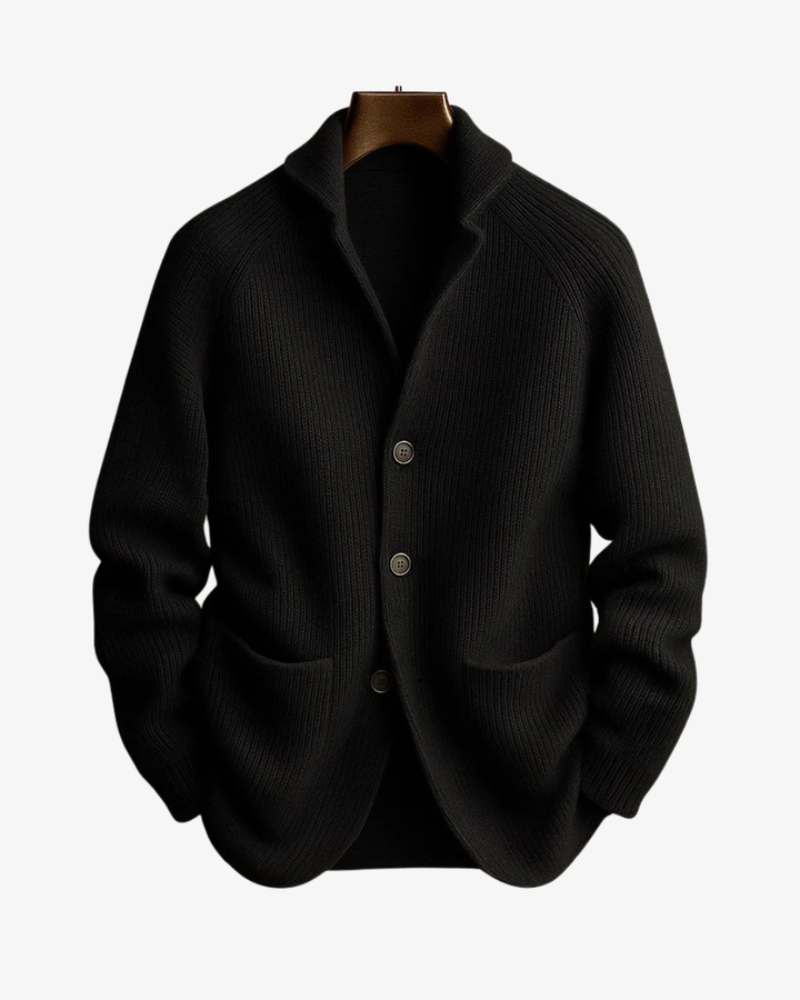 Elliot | Tailored Button-Front Knit Cardigan