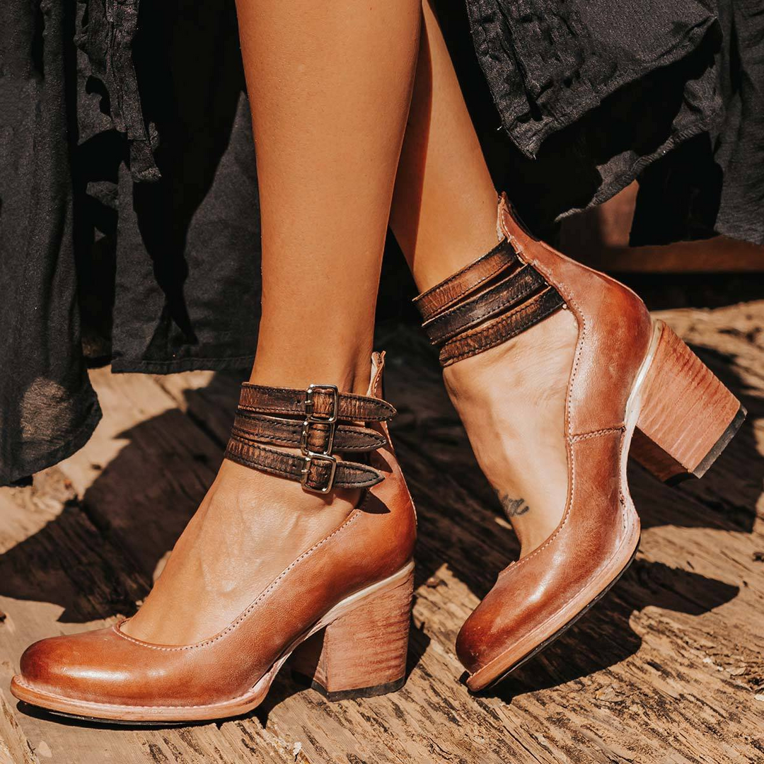 Margaret | Comfortable Classic Strap Heels