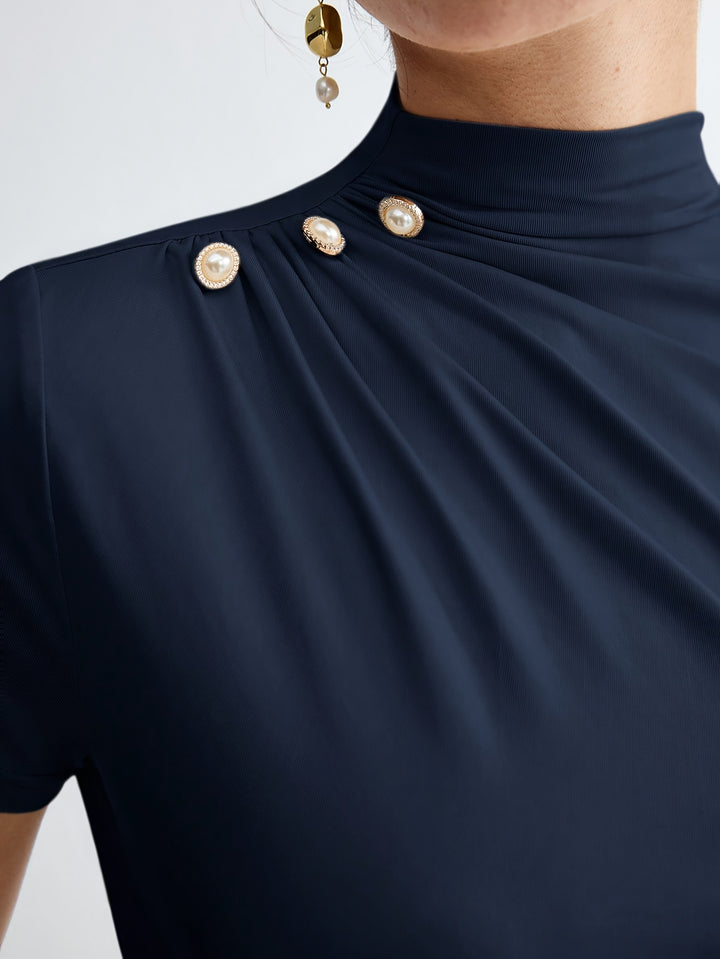 Marlowe | Refined Mock-Neck Top