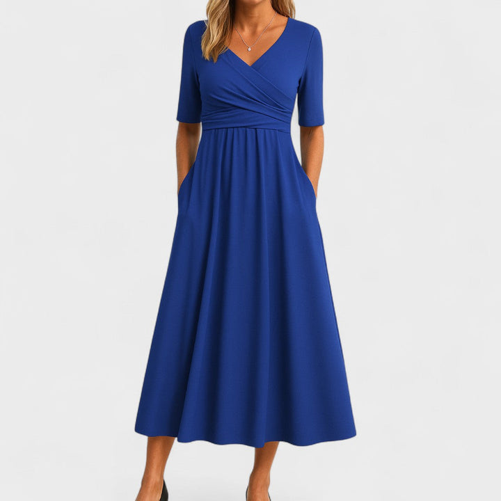 Gabrielle | Graceful Pleated Midi Dress