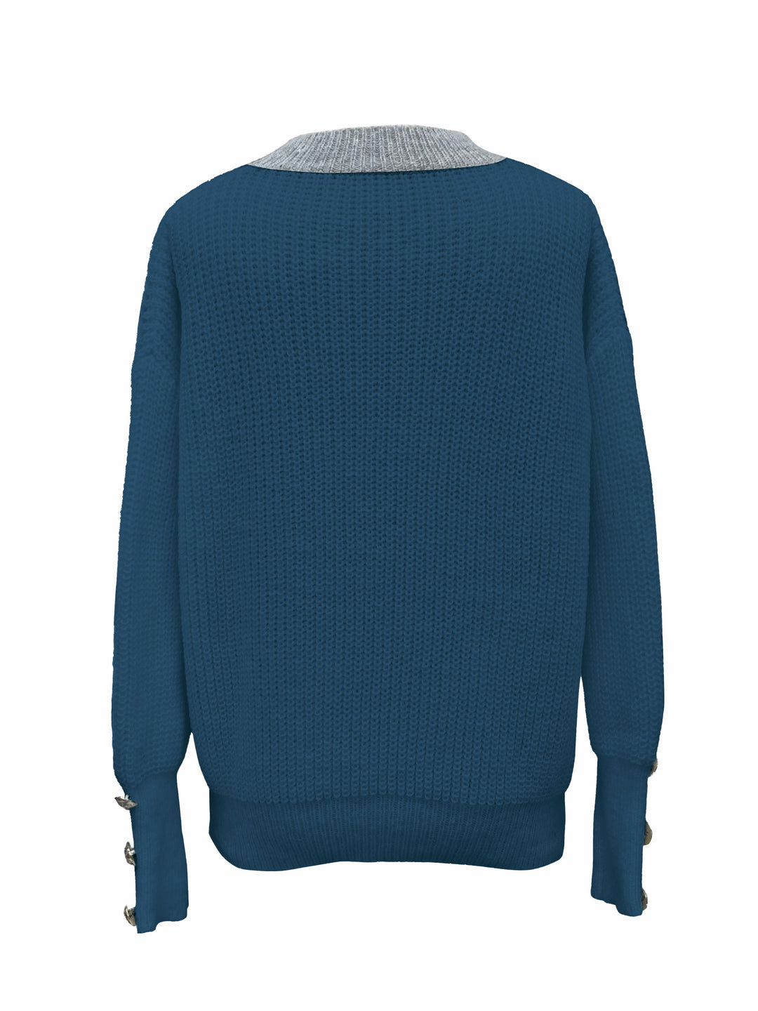 Hazel | Button-Henley V-Neck Sweater
