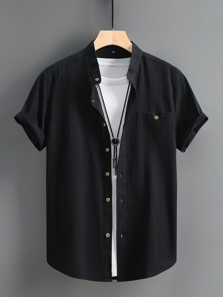 Stefan | Classic Button Short Sleeve Shirt