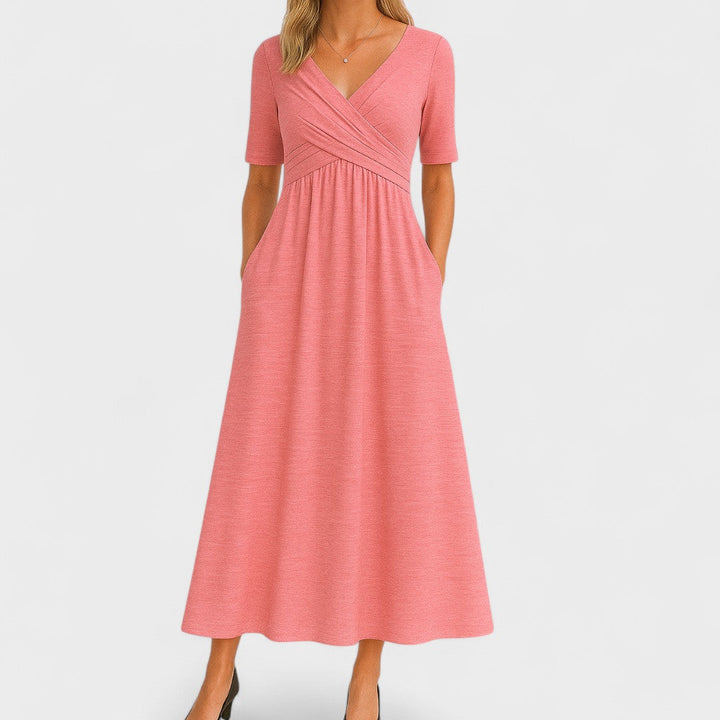 Gabrielle | Graceful Pleated Midi Dress