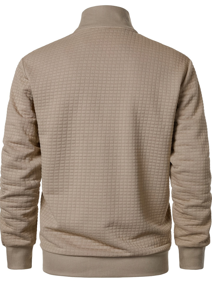 Sullivan | Textured Stand-Collar Zip Jacket