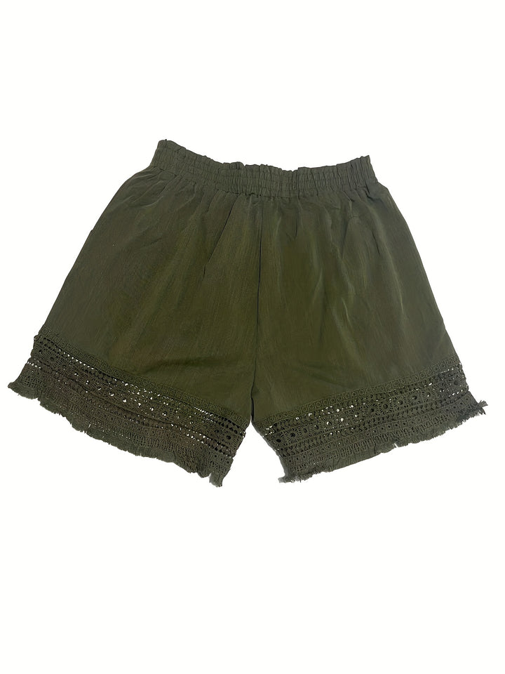 Lydia | Lace-Trim Relaxed Summer Shorts