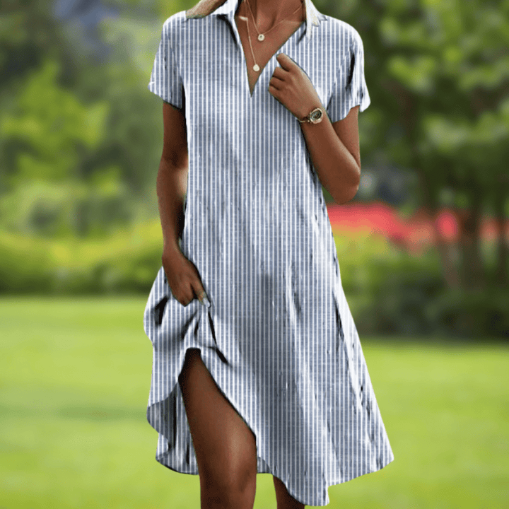Calista | Chic Elegant Short Sleeve Dress