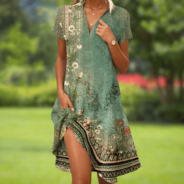 Calista | Chic Elegant Short Sleeve Dress