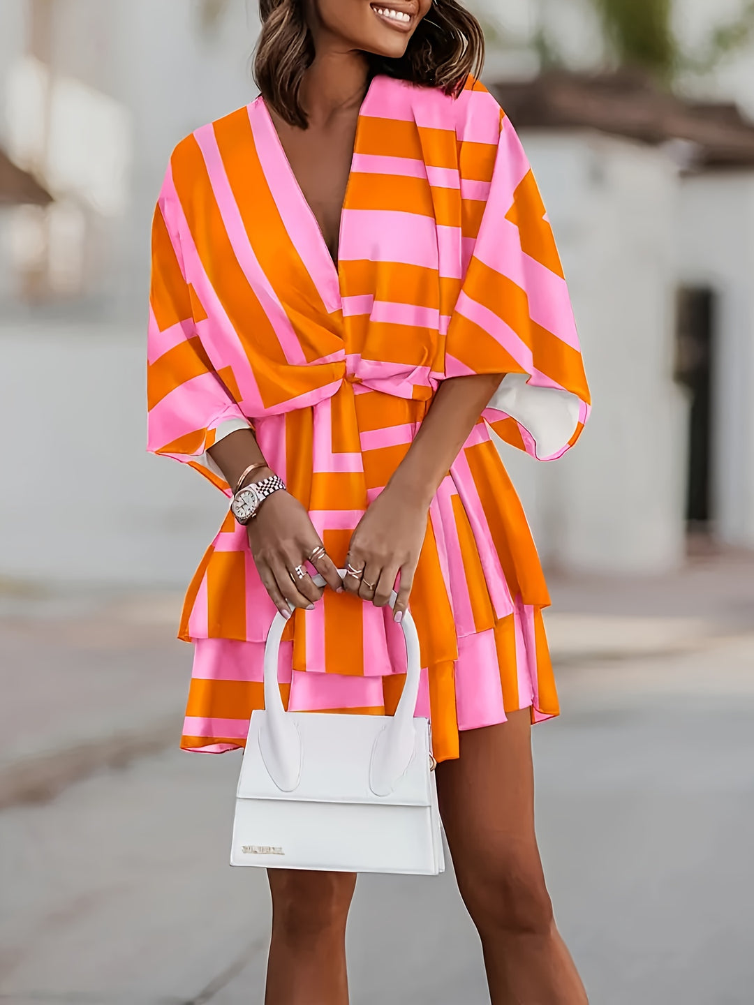 Valerie | Printed Wrap Mini Dress