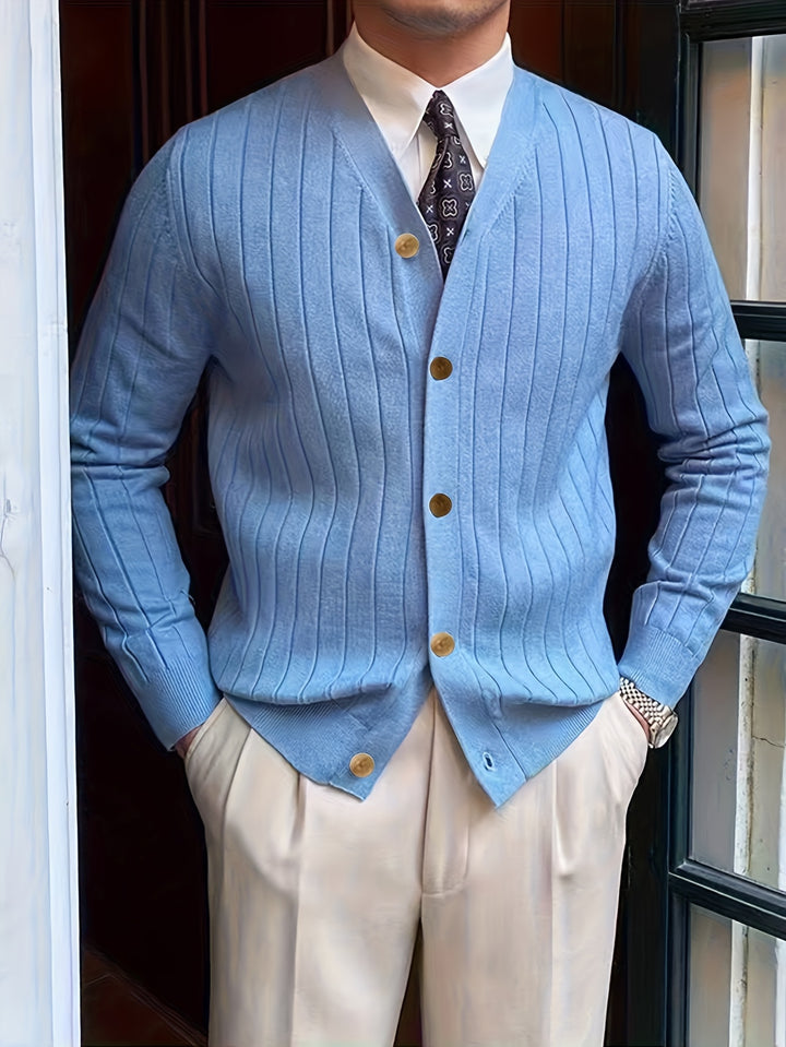 Franklin | Ribbed Button-Up Cardigan