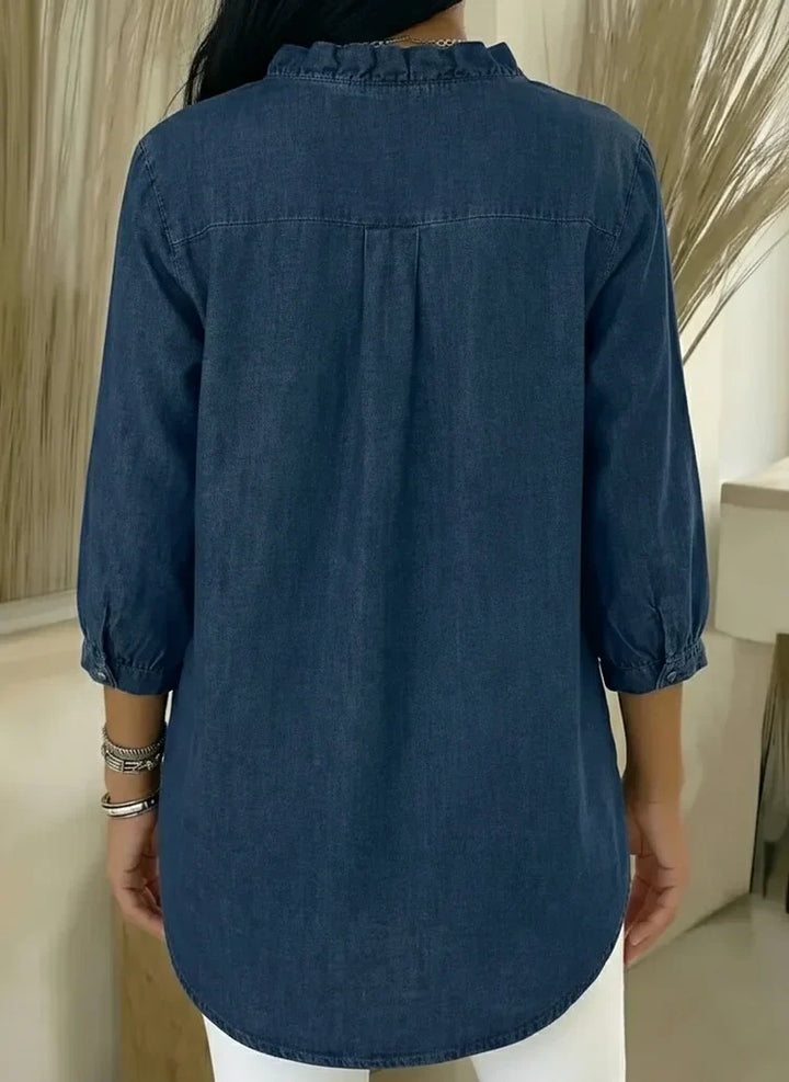 Elisa | Stylish Ruffle Mid Sleeve Blouse
