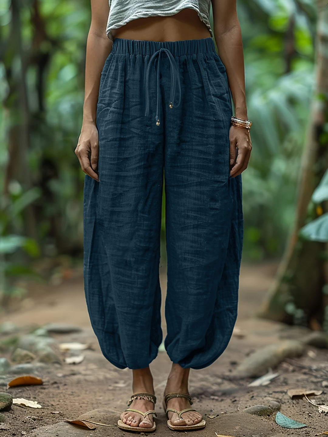 Maya | Relaxed Drawstring Harem Trousers