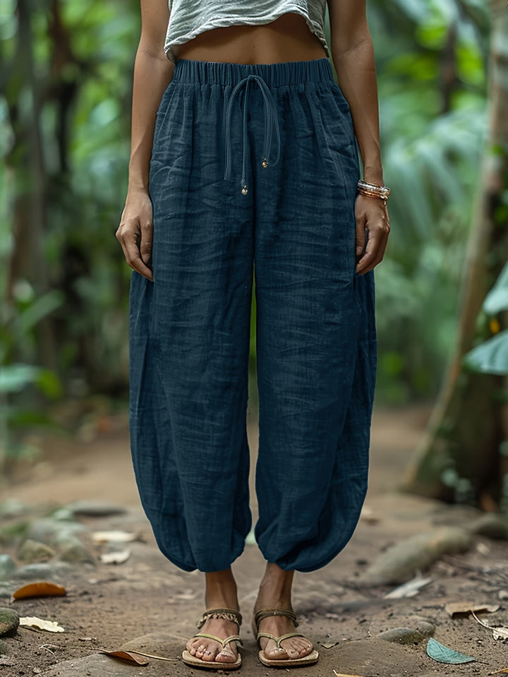 Maya | Relaxed Drawstring Harem Trousers