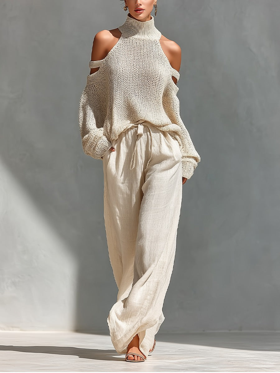 Delia | Cold-Shoulder Two-Piece Set