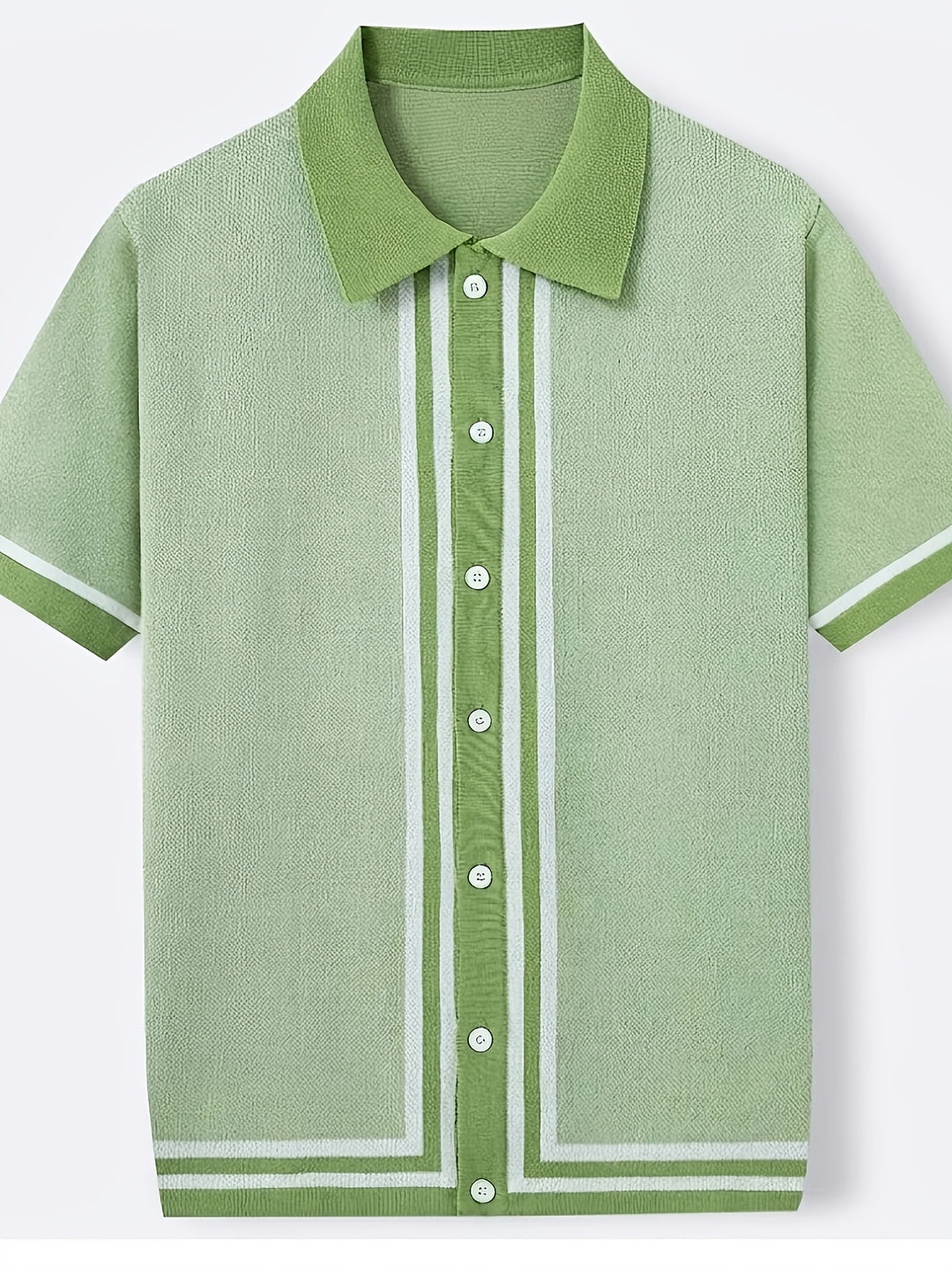 Cedric | Retro Striped Knit Shirt