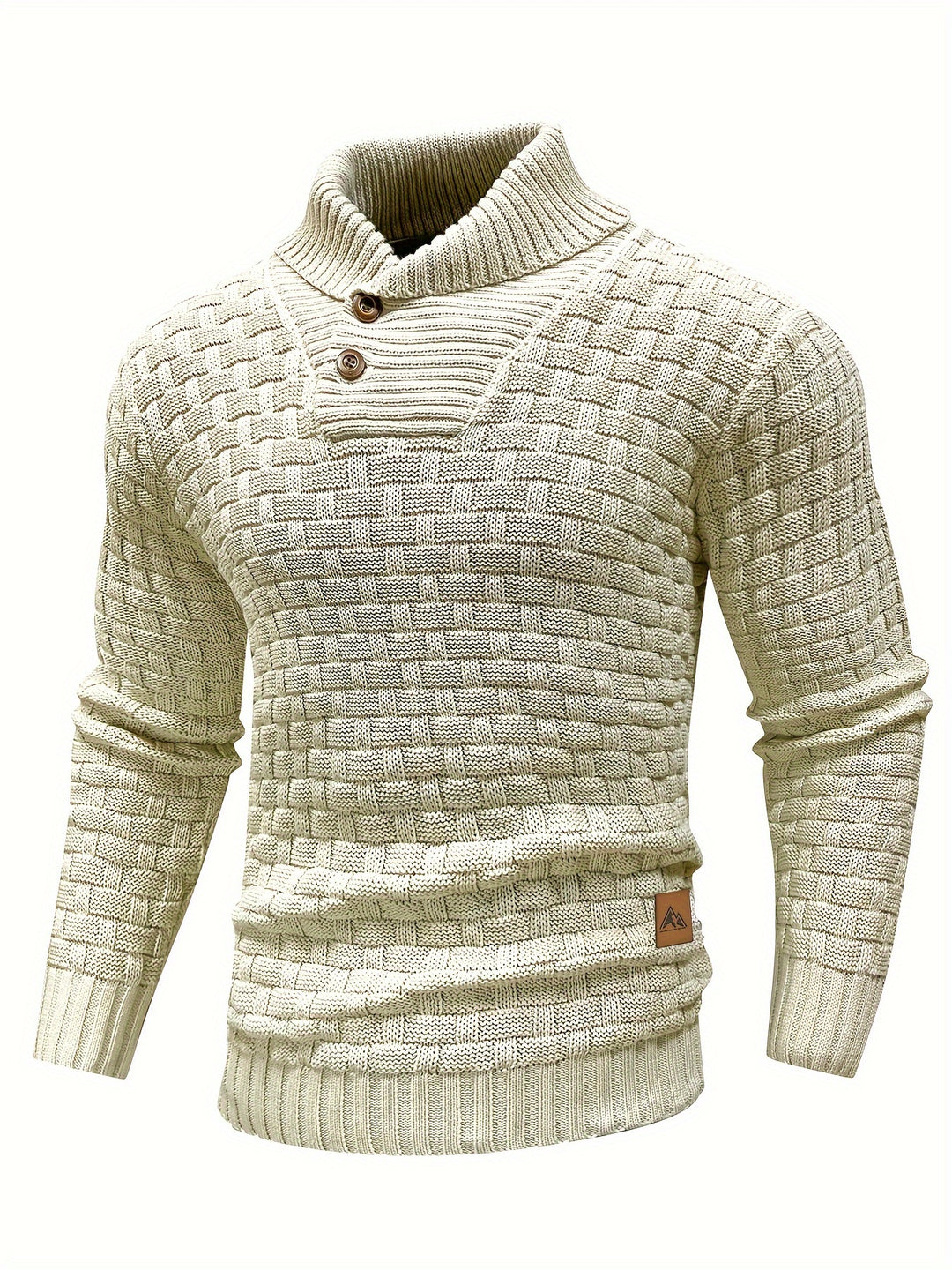 Garrett | Textured Shawl-Collar Sweater