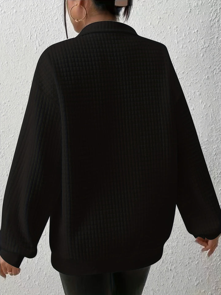 Paige | Textured Quarter-Zip Pullover
