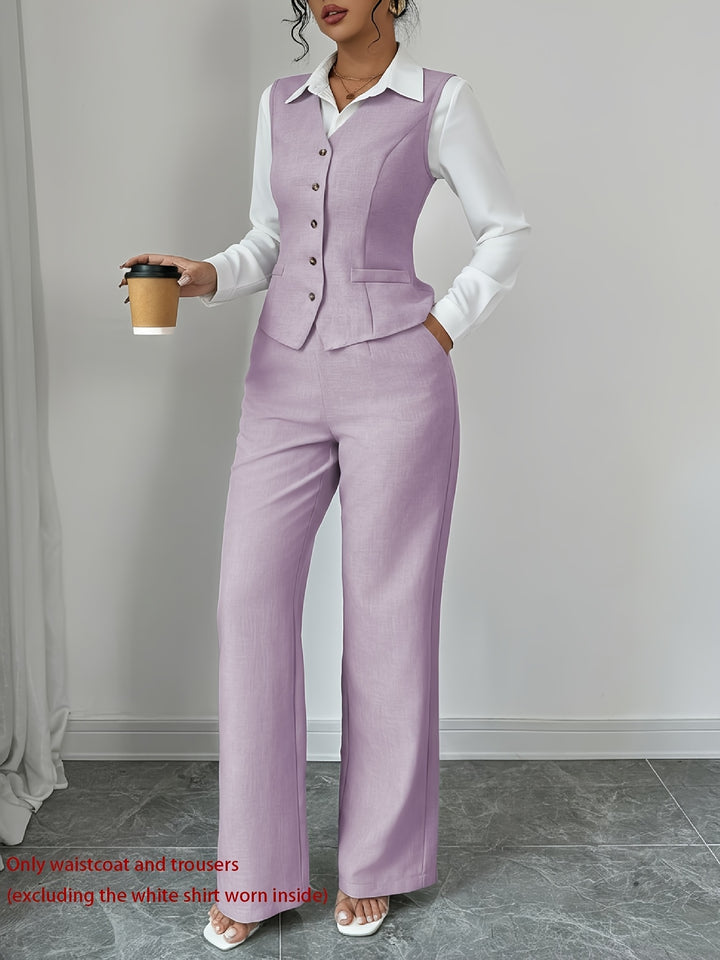 Vivienne | Tailored Vest & Wide-Leg Pant Set