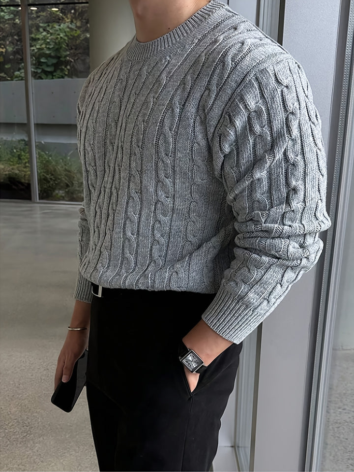 Reid | Cable-Knit Crewneck Sweater