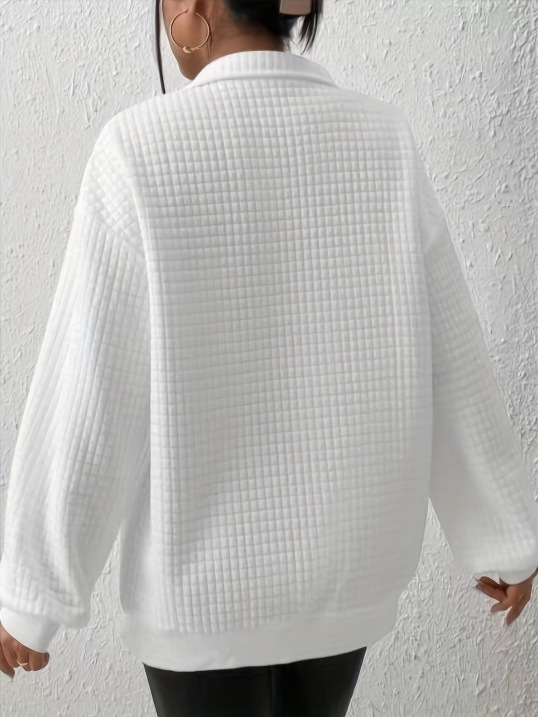 Paige | Textured Quarter-Zip Pullover