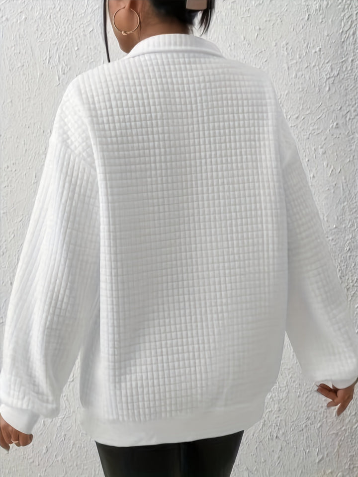 Paige | Textured Quarter-Zip Pullover