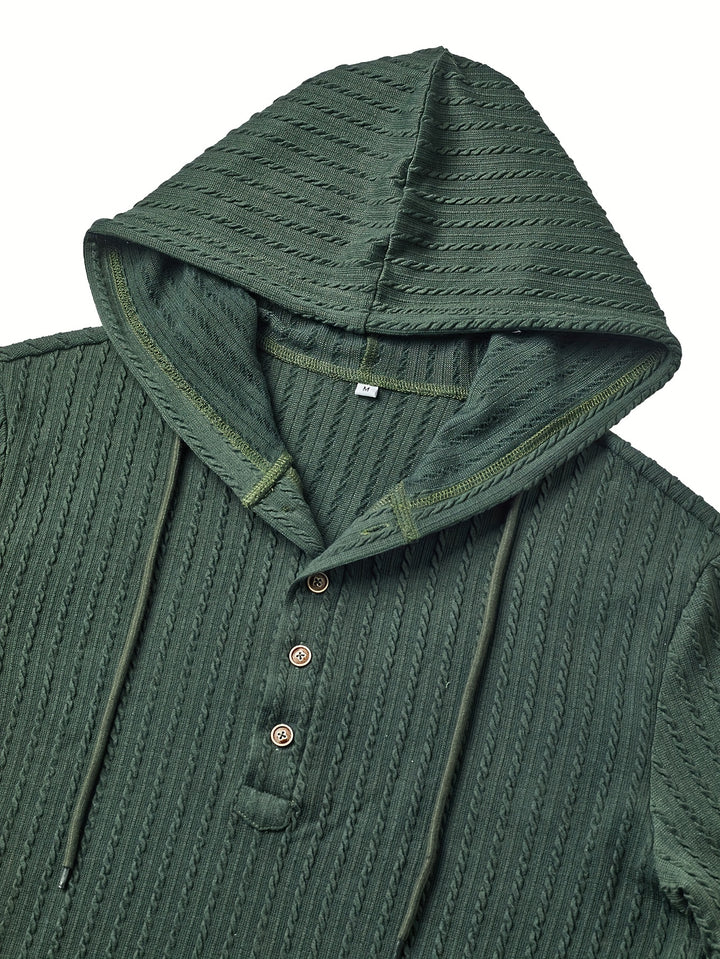 Rowan | Textured Hooded Henley