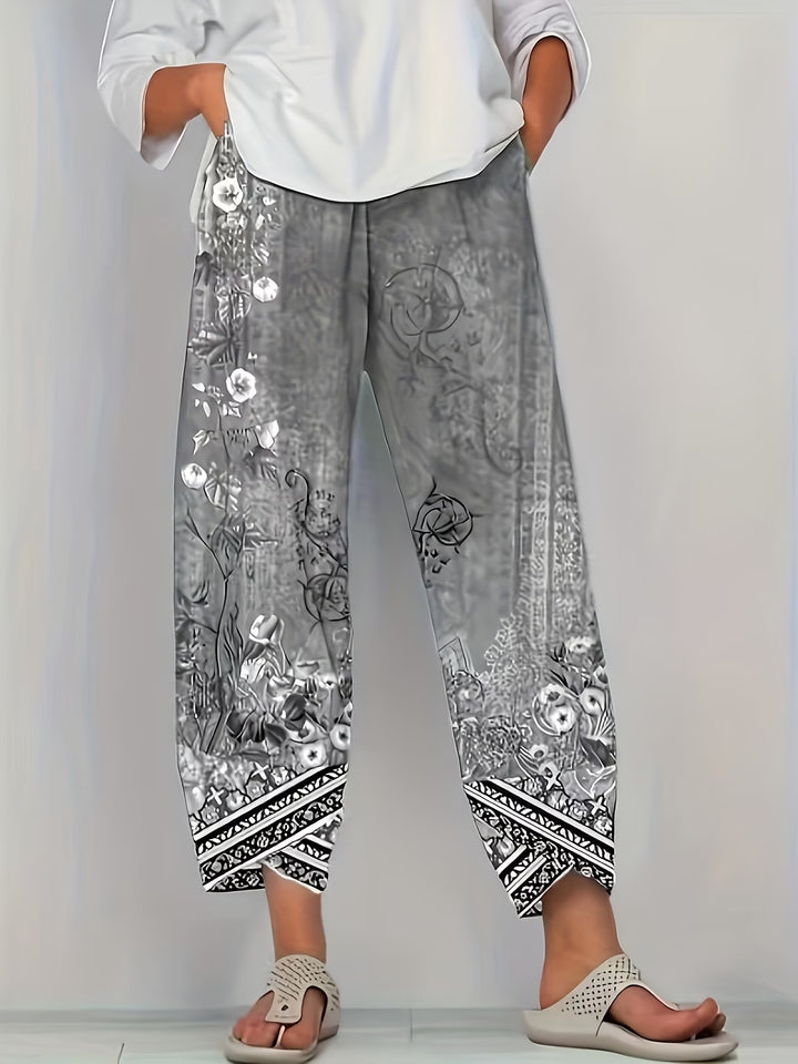 Gwyneth | Stylish Retro Floral Pants