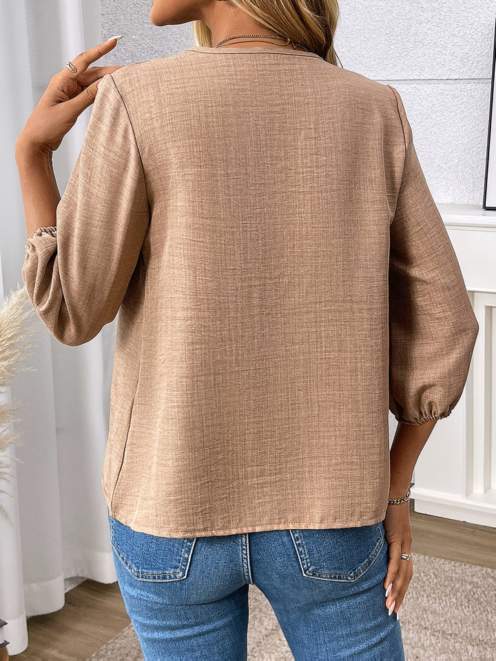 Helena | Refined Zip-Neck Blouse