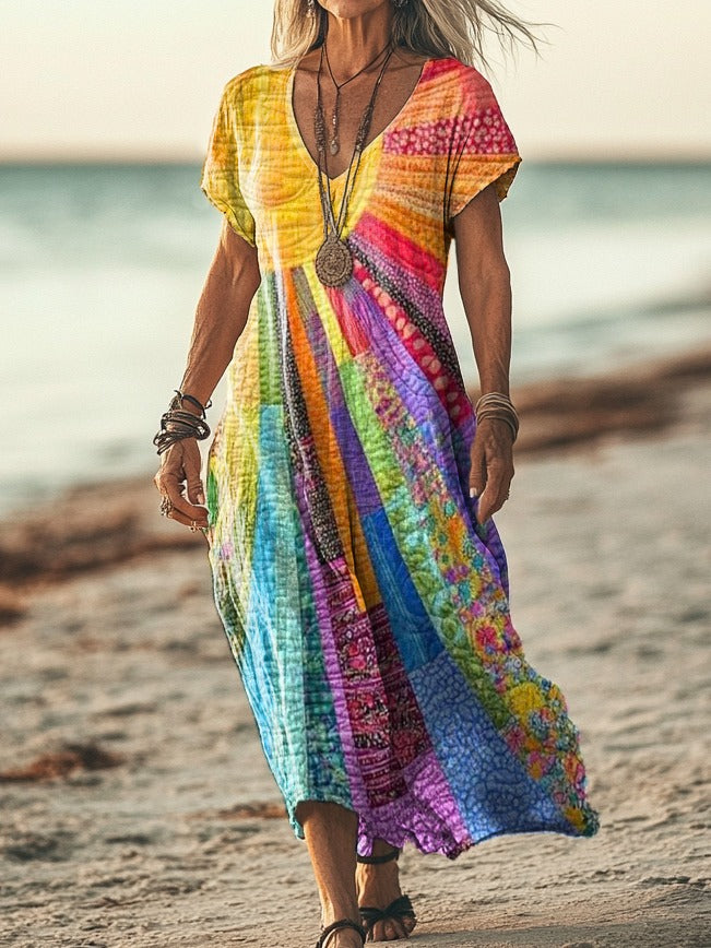 Sasha | Bohemian Sun Design Dress