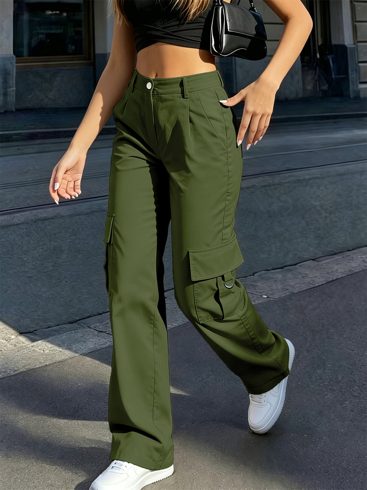 Delaney | High-Waisted Wide-Leg Cargo Pants