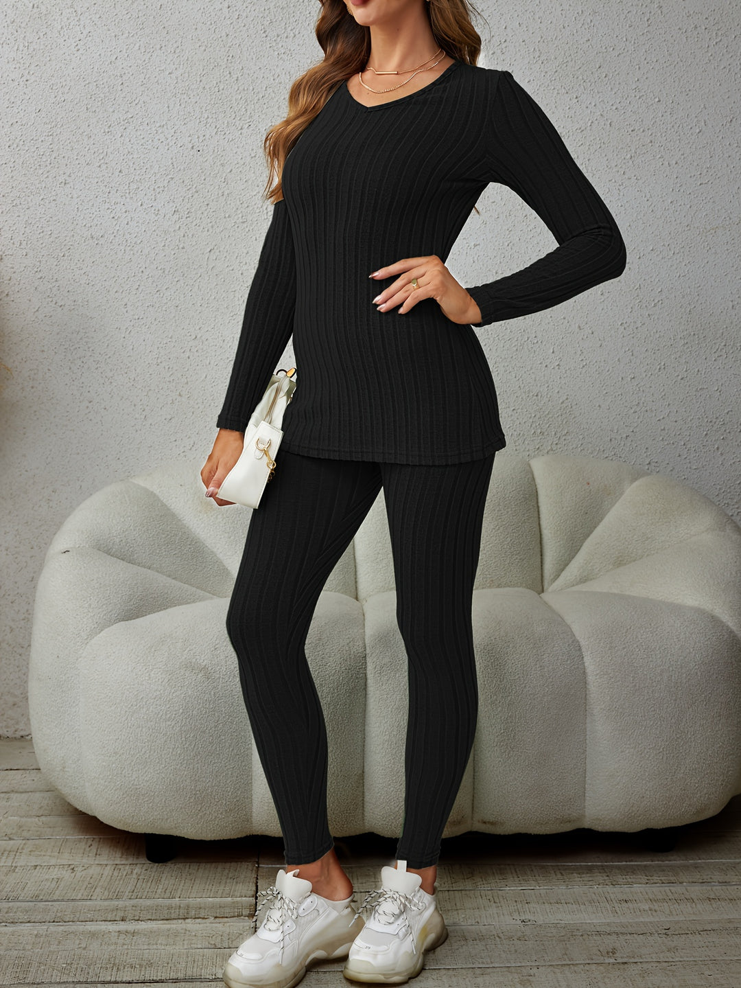 Marguerite | Ribbed Lounge Two-Piece Set