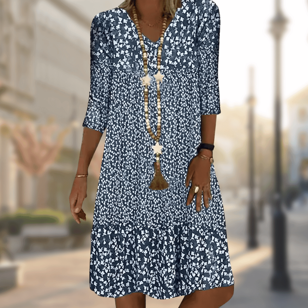 Amara | Bohemian Printed Midi Dress
