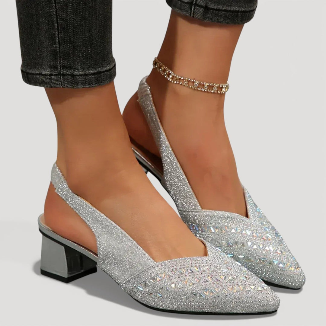 Delphine | Sparkling Slingback Pumps