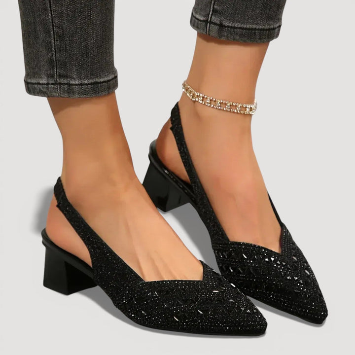 Delphine | Sparkling Slingback Pumps