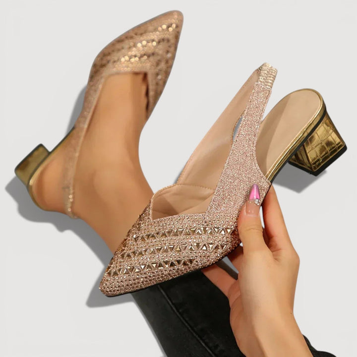 Delphine | Sparkling Slingback Pumps