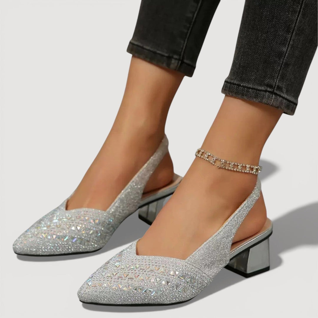 Delphine | Sparkling Slingback Pumps
