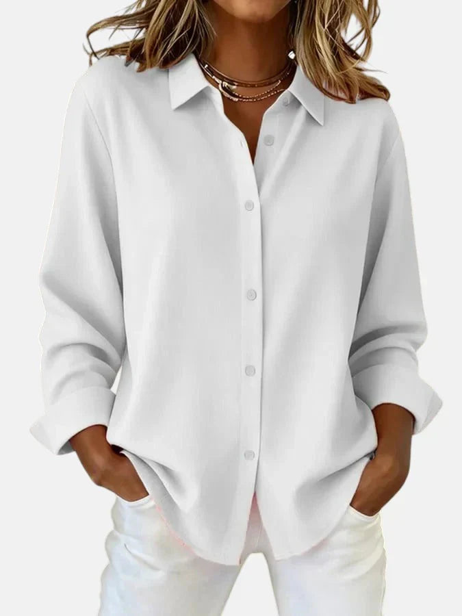 Lauren | Elegant Button Collar Blouse