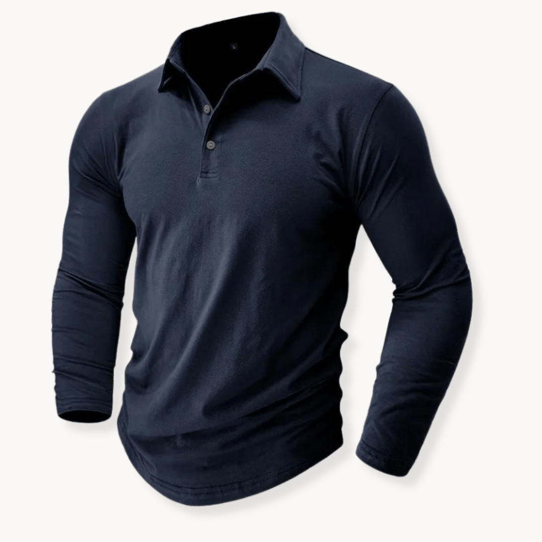 Edison | Casual Long Sleeve Collared Polo