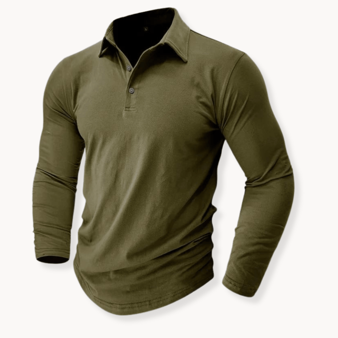 Edison | Casual Long Sleeve Collared Polo