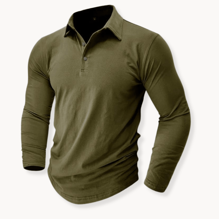 Edison | Casual Long Sleeve Collared Polo