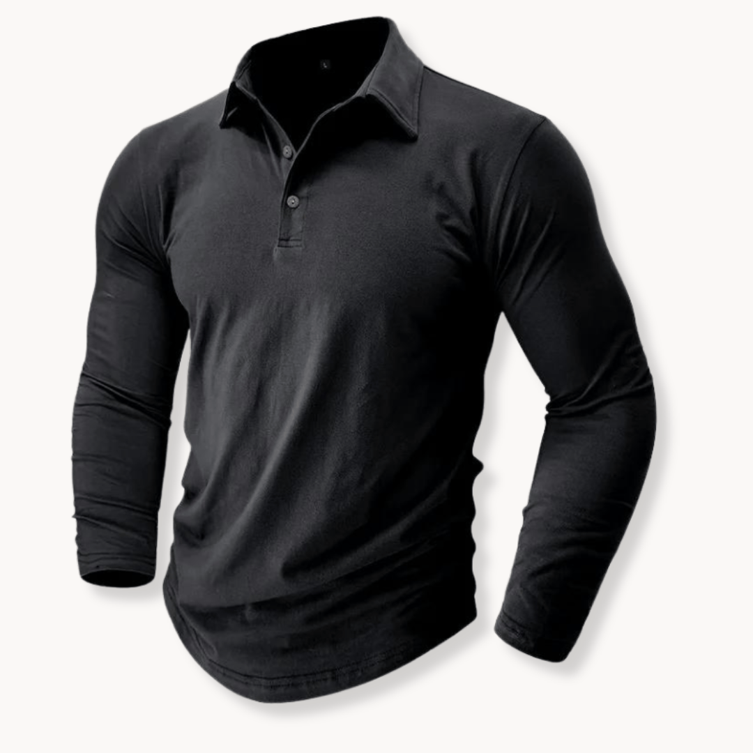 Edison | Casual Long Sleeve Collared Polo