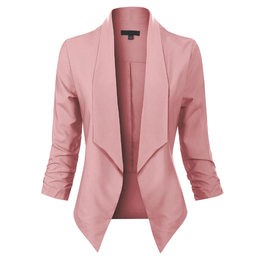 Vera | Open-Front Draped Blazer
