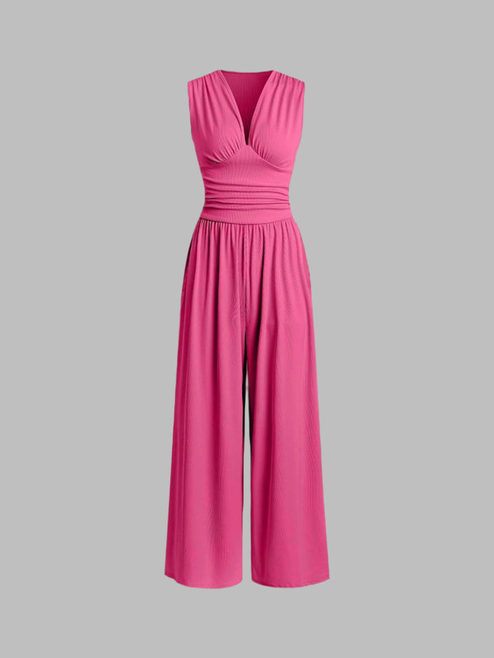 Vivian | Chic Sleeveless Wide-Leg Jumpsuit