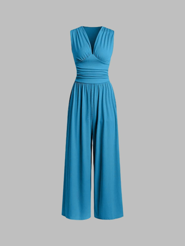 Vivian | Chic Sleeveless Wide-Leg Jumpsuit