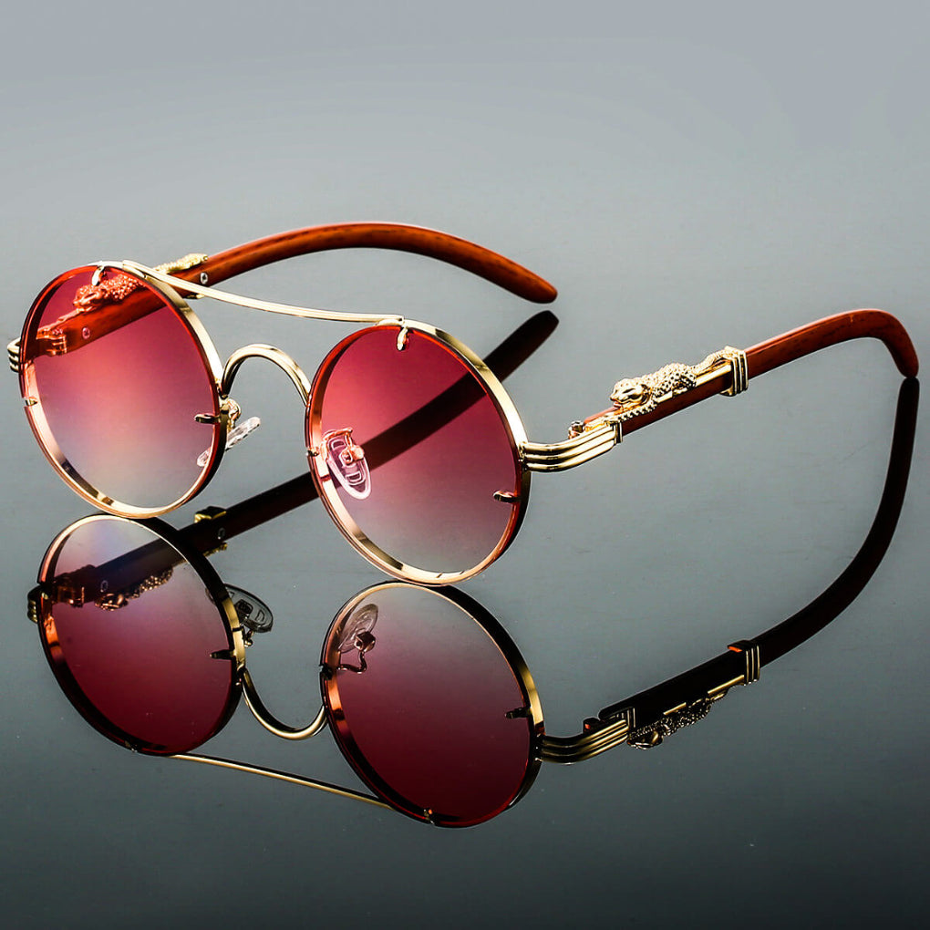 Max | Sleek Retro Metal Oval Sunglasses