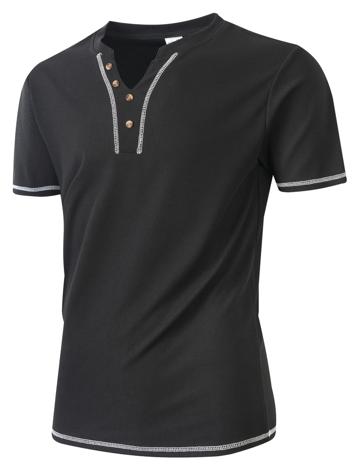 Sawyer | Textured Short Sleeve Henley