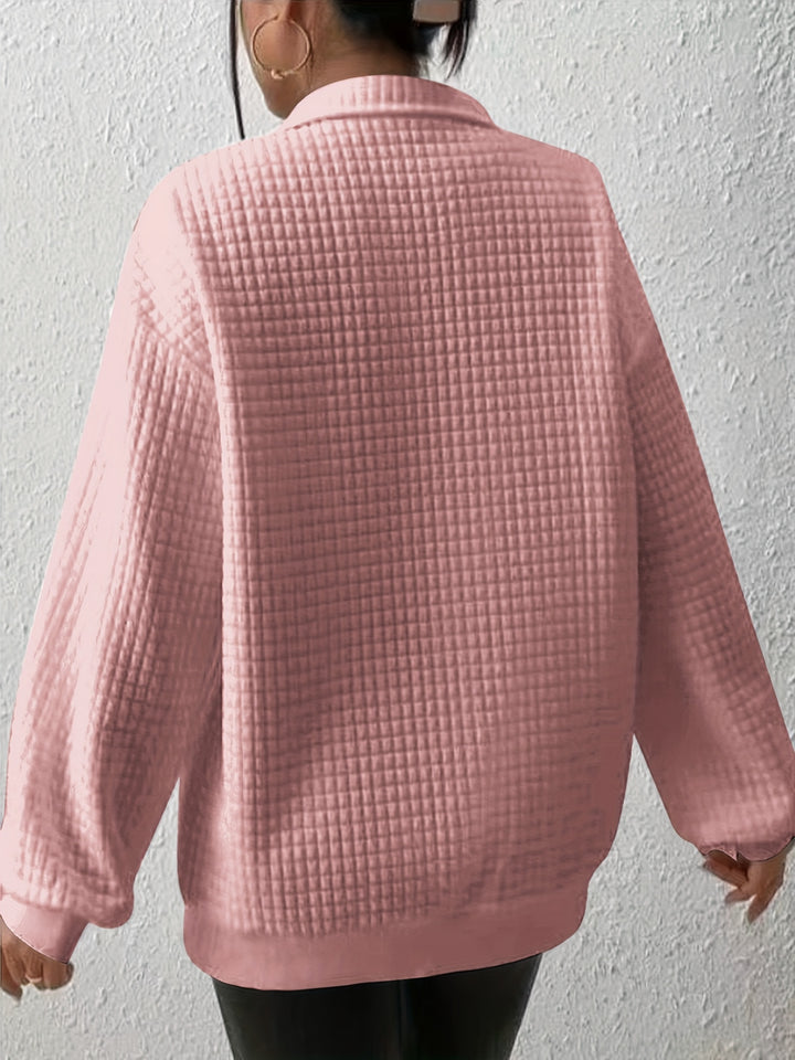 Paige | Textured Quarter-Zip Pullover