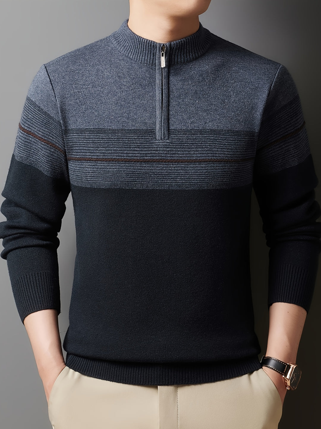 Gregory | Refined Half-Zip Sweater