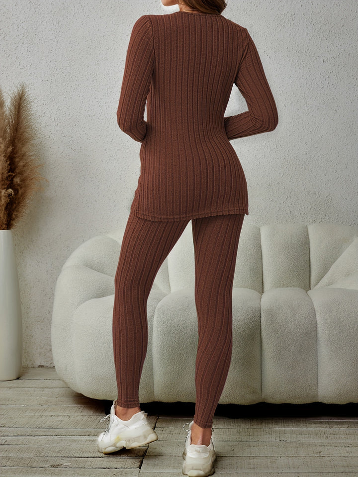 Marguerite | Ribbed Lounge Two-Piece Set
