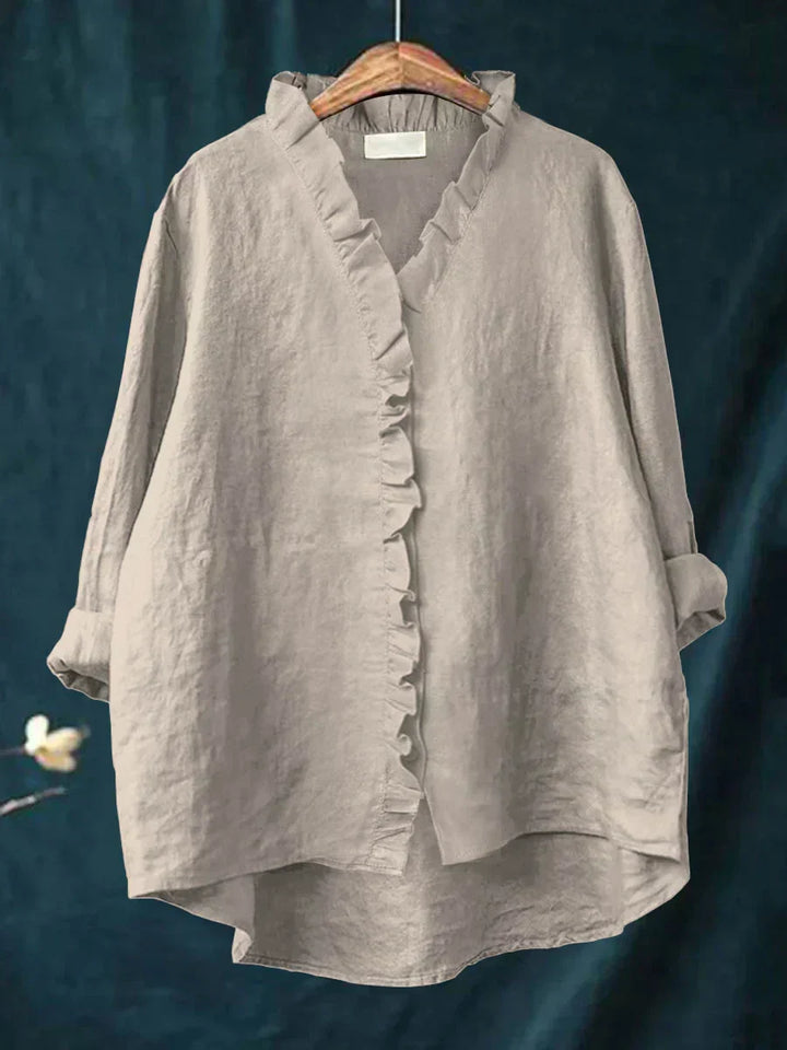 Cecily | Casual Ruffle V-Neck Blouse